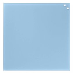 45 x 45 cm. Hellblaue magnetische Glastafel
