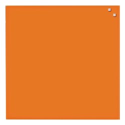 45 x 45 cm. Orange magnetische Glastafel