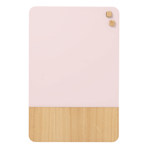 40 x 60 cm. Hellrosa/Eichenfurnier Magnettafel