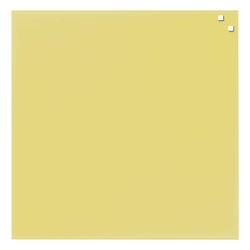 45 x 45 cm. Gul Magnetisk Glastavle