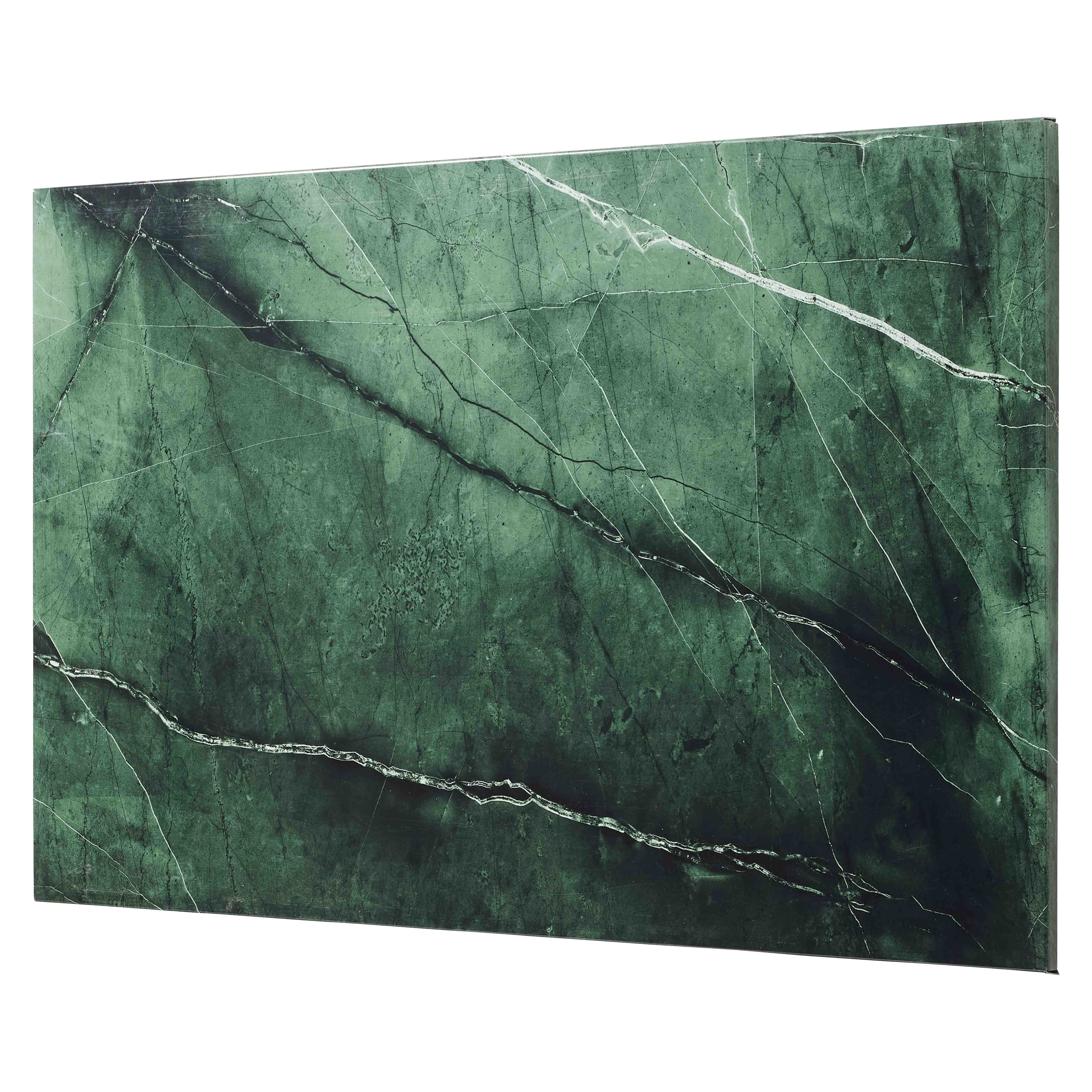 Magnetisk ståltavle 90 x 60 cm. Grøn marmor