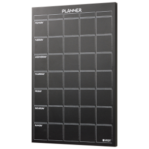 Magnetic chalkboard weekly planner 40 x 60 cm