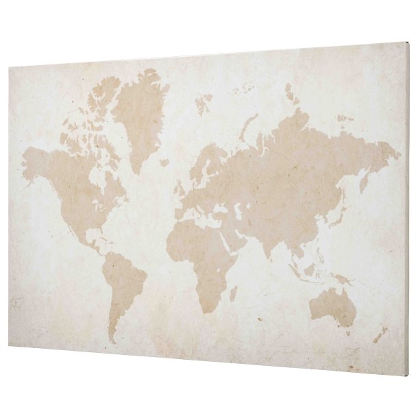 Magnetisk stltavle 90 x 60 cm. Verdenskort