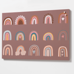Steel board 40 x 60 cm. Rainbow