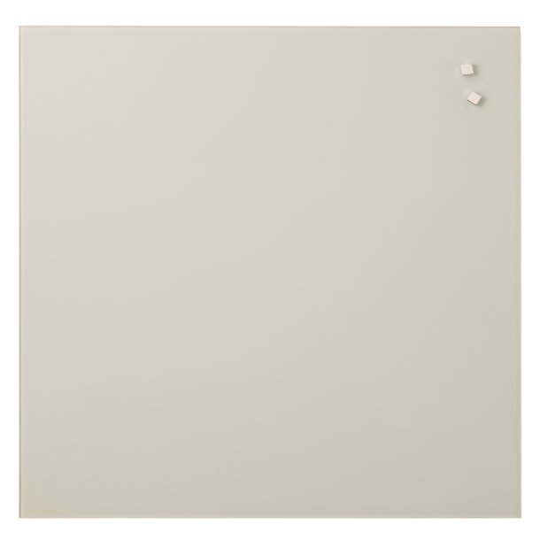 45 x 45 cm. Warmgraue Magnetische Glastafel