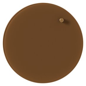 Circle 35 cm. Brown magnetic glass board