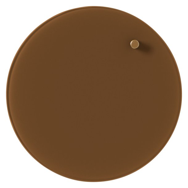 Circle 35 cm. Brown magnetic glass board