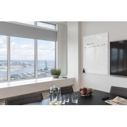 120 x 90 cm. PURE White Magnetisk Glastavle