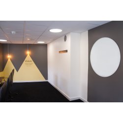 Dia. 100 cm. PURE White Magnetisk Glastavle