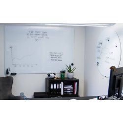 Dia. 100 cm. PURE White Magnetisk Glastavle