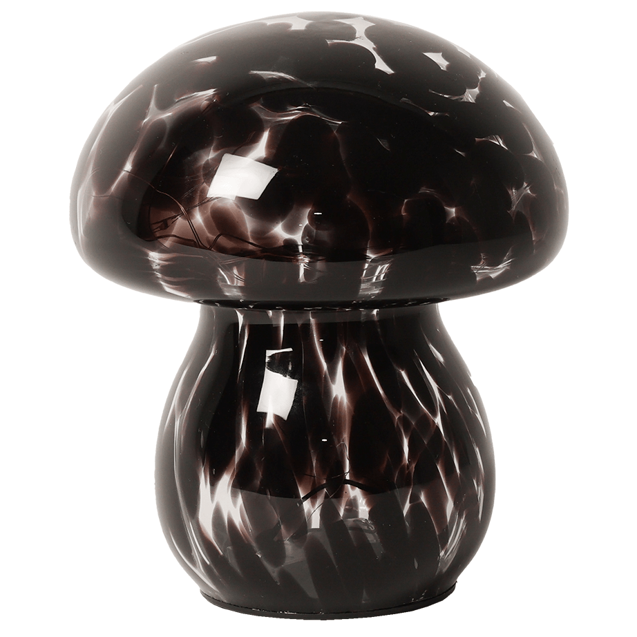 Mushroom lampe i glas, sort