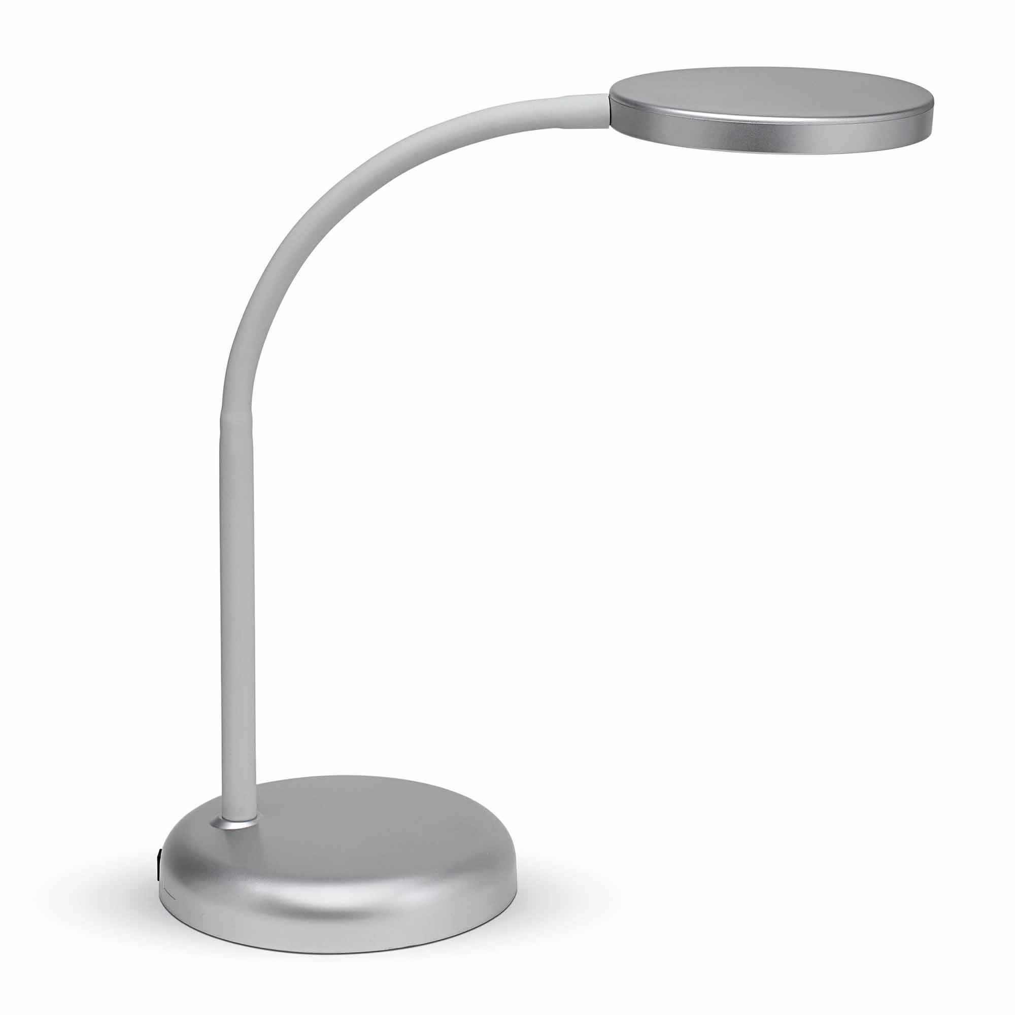 LED bordlampe med fleksibel arm, sølv, MAULjoy
