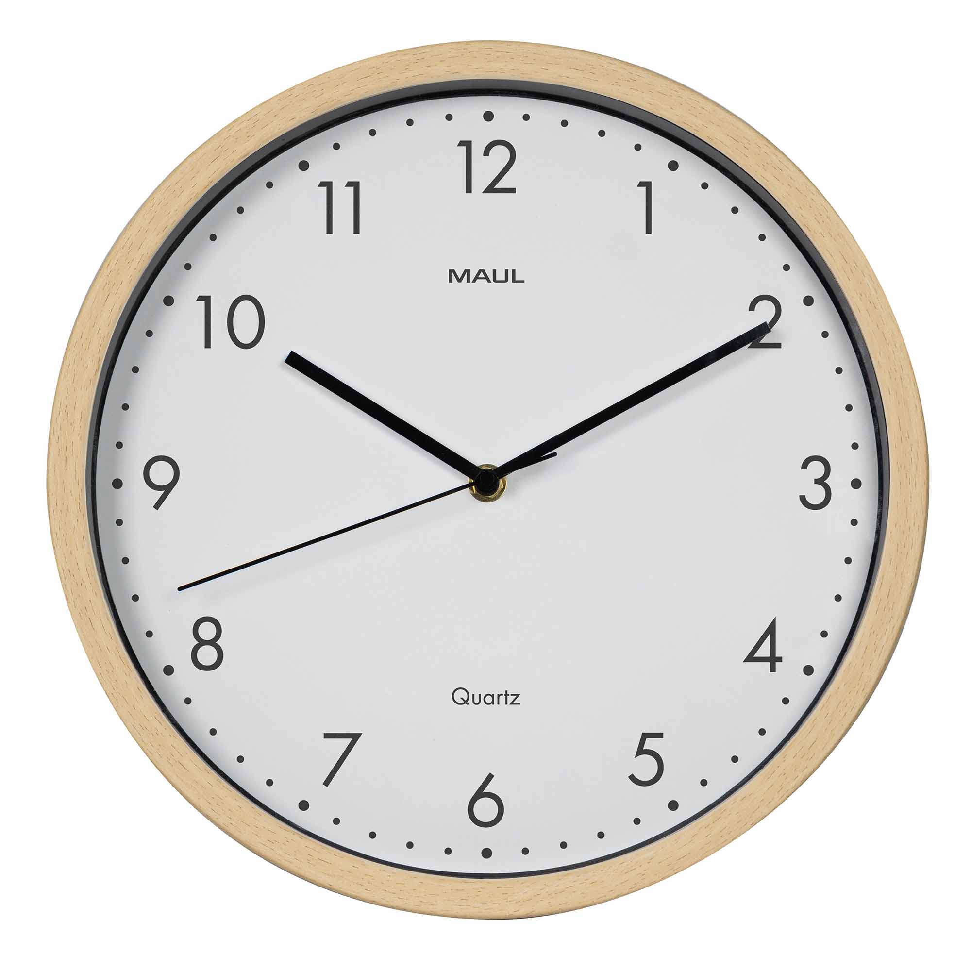 MAUL Wanduhr MAULgrain, 30 cm, Quarzuhr, ohne Batt., holz