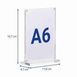 Acryl Tischschild A6 MAULvision