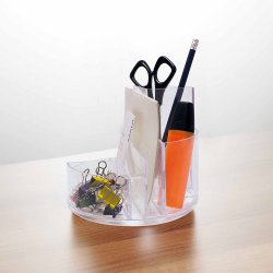 Schreibtisch-Organizer MAULroundbox, transparent