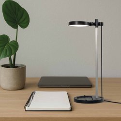LED desk lamp, black, MAULkit