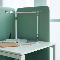 LED desk lamp, silver, MAULgrace