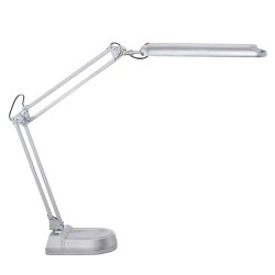 LED desk lamp with base, silver, MAULatlantic