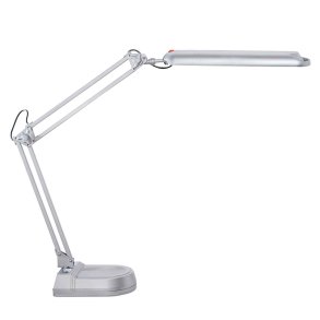 LED desk lamp with base, silver, MAULatlantic