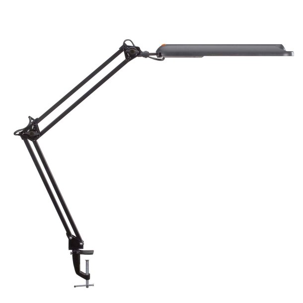 LED desk lamp with table clamp, black, MAULatlantic