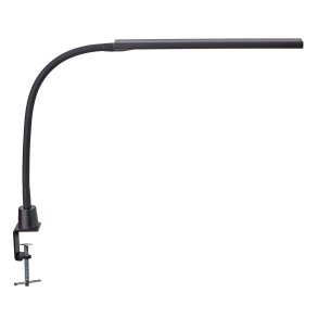 LED desk lamp with table clamp, black, MAULpirro