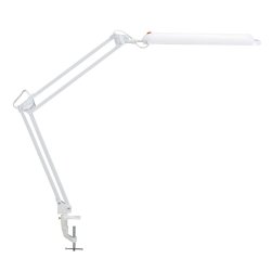LED desk lamp with table clamp, white, MAULatlantic