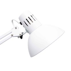 LED desk lamp with table clamp, white, MAULstudy