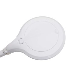 LED magnifying lamp with light, white, MAULiris