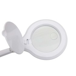 LED magnifying lamp with light, white, MAULiris