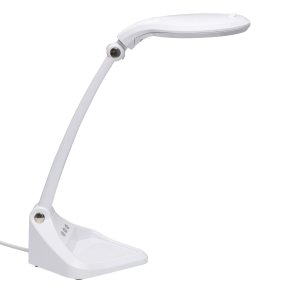 LED magnifying lamp with light, white, MAULiris
