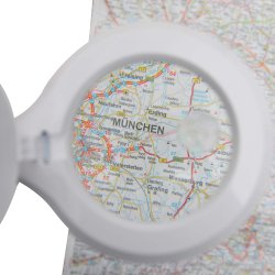 LED magnifying lamp with light, white, MAULiris