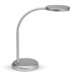 LED table lamp with flexible arm, silver, MAULjoy