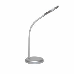 LED table lamp with flexible arm, silver, MAULjoy