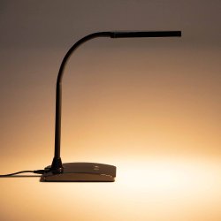 LED touch table lamp, black, MAULpearly