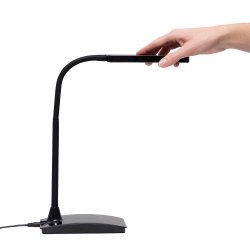LED touch table lamp, black, MAULpearly