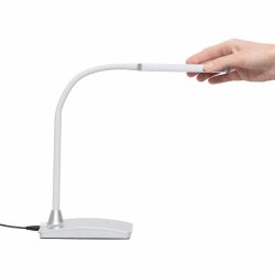LED touch table lamp, silver, MAULpearly