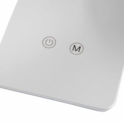 LED touch table lamp, silver, MAULpearly