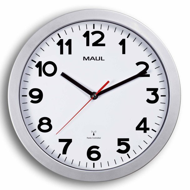 Radio-controlled Wall Clock Silver MAULstep �30 cm