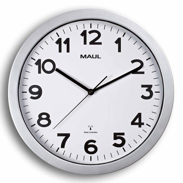 Radio-controlled Wall Clock Silver MAULstep �35 cm