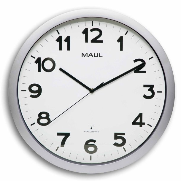 Radio-controlled Wall Clock Silver MAULstep �40 cm
