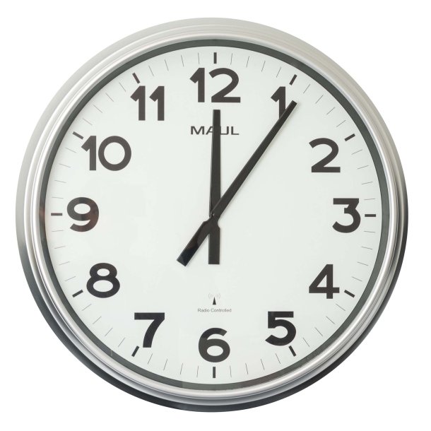 Radio-Controlled Wall Clock Silver MAULride �61 cm