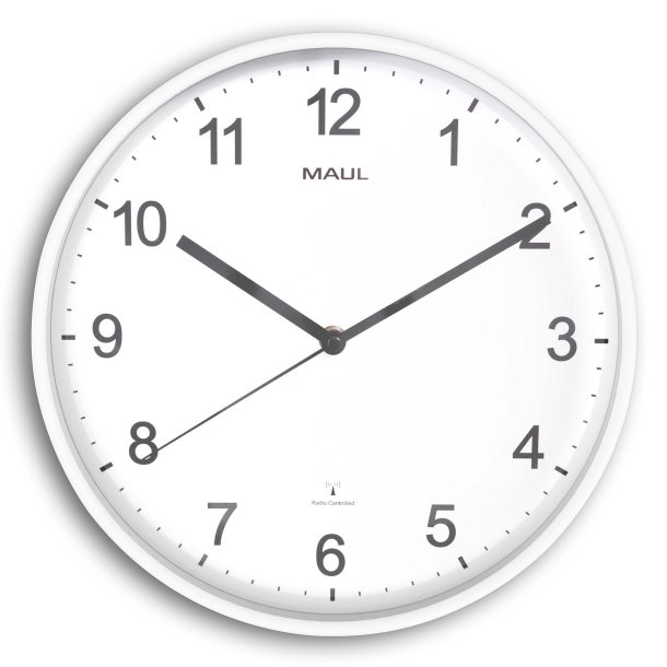 Radio Controlled Wall Clock White MAULsprint �30.5 cm