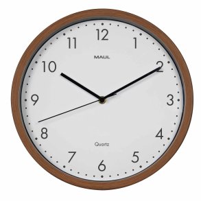 Wall clock in dark wood look MAULgrain �30 cm