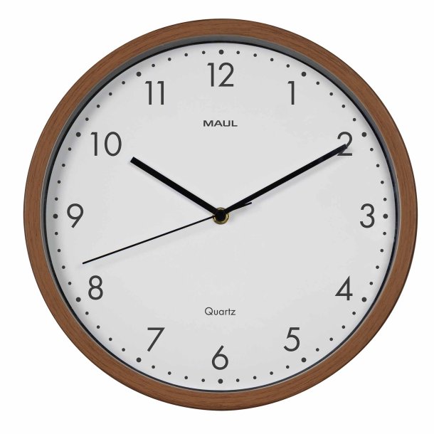 Wall clock in dark wood look MAULgrain �30 cm