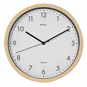 Wall clock, light wood look MAULgrain �30 cm