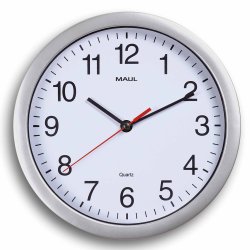 Wall clock, silver MAULrun �25.2 cm