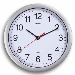 Wall clock, silver MAULrun �25.2 cm