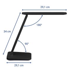Wireless LED desk lamp, black, MAULsally