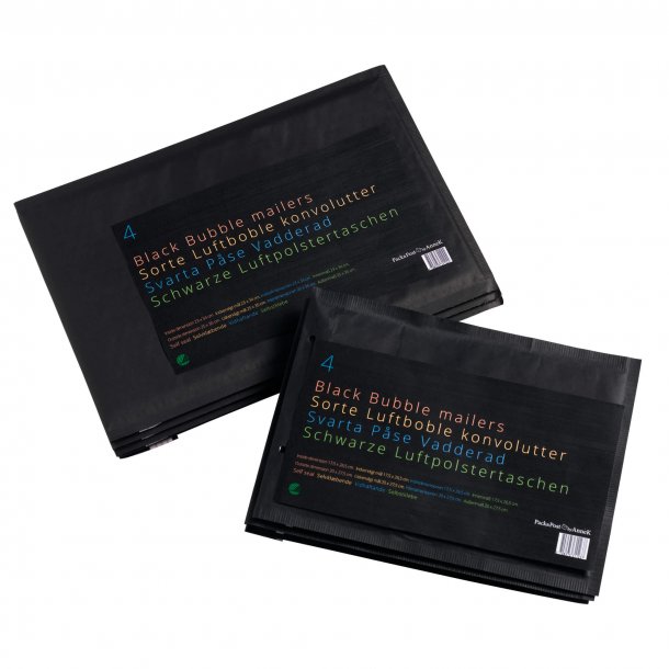 Black Bubble mailer 250 x 350 mm., 4 pcs. 