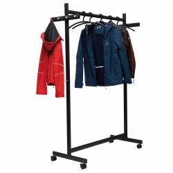 Garderobestativ p� hjul, MAULsamba, sort